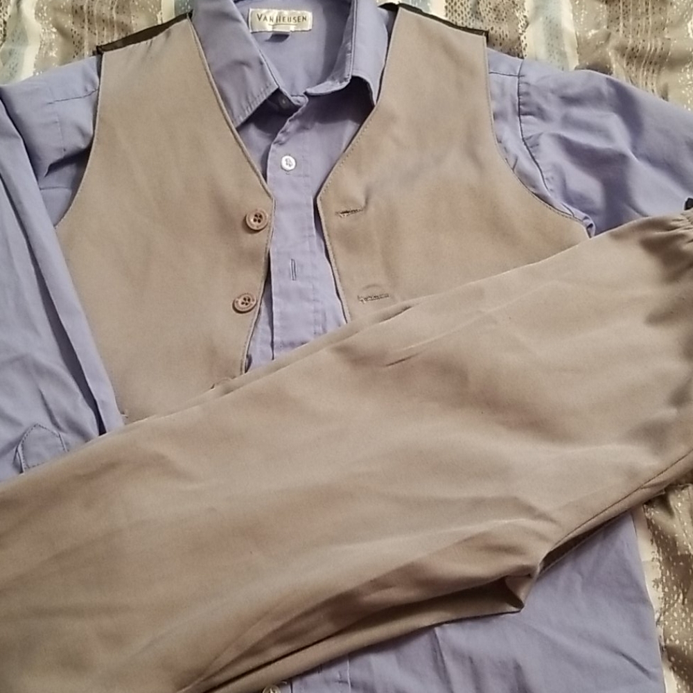 2 piece grey pant and vest size 6